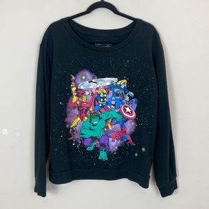 Disney Marvel The Avengers Black Sweatshirt Sweater